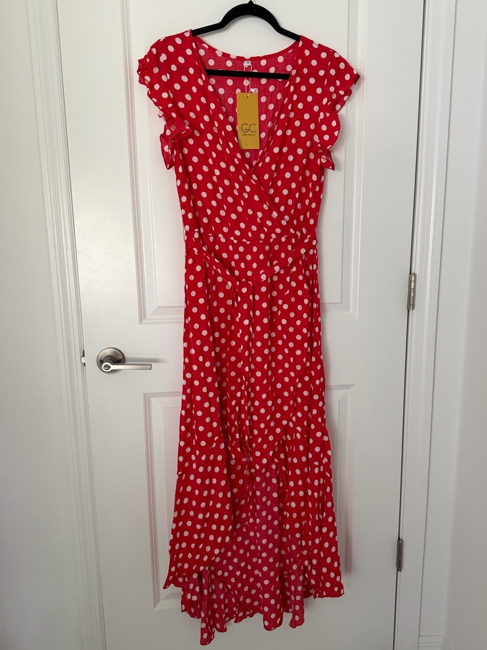 NWT Red Polka Dot Maxi Dress Size Medium